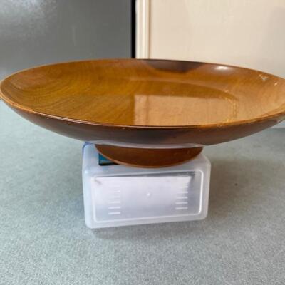 Wooden /footed Platter Mid=century