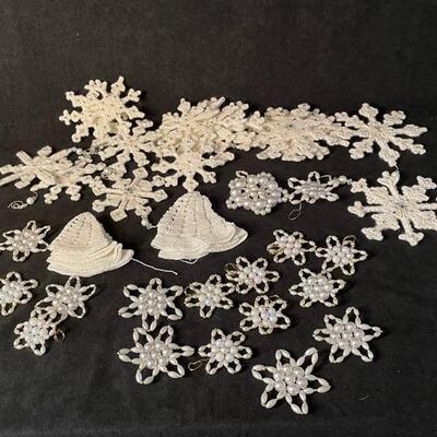 Handmade White Christmas Ornaments