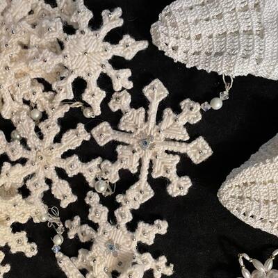 Handmade White Christmas Ornaments
