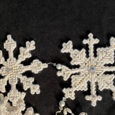 Handmade White Christmas Ornaments