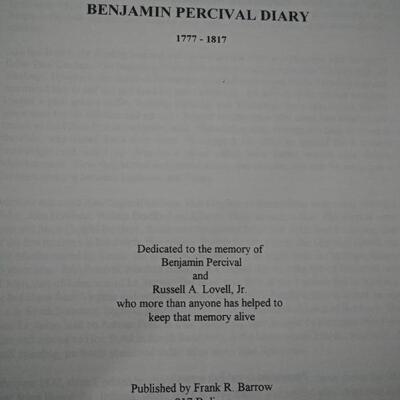 Benjamin Percival Diary