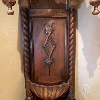 19th C French Gothic Revival Hanging Saint Shelf