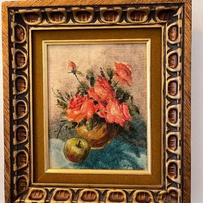 Lot 34  Bowl of Roses Oil on Canvas Signed R. Mori