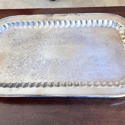 Lot 45  Silver Plate Serving Tray 