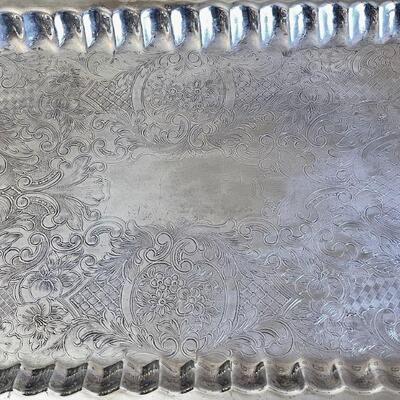 Lot 45  Silver Plate Serving Tray 