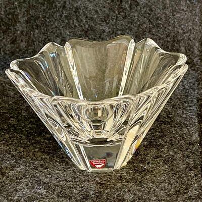 Lot 54  Orrefors Swedish Crystal Flared Bowl Candy Dish 