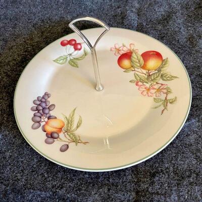 Lot 58  Porcelain Tid Bit Tray Made in England Fruit Motif