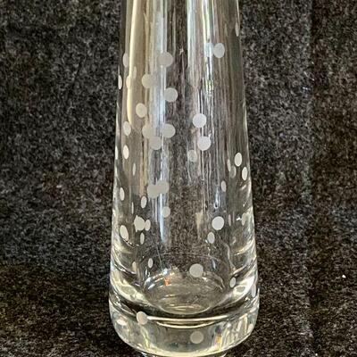 Lot 62  Etched Glass Bud Vase by Kate Spade