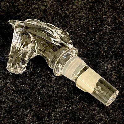 Lot 64  Group of Five Small Waterford Crystal Items Horse Head Stopper Ireland