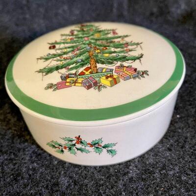 LOT 66  Spode Christmas Tree Lidded Trinket Box