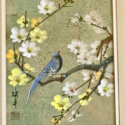 Lot 79  Water Color Paintings by Nam Fung COA Love Birds