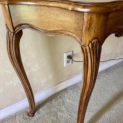 Lot 80  Console Table Oak Finish French Style 