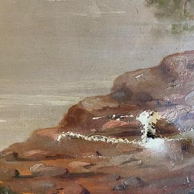Oil Painting of Boy in boat