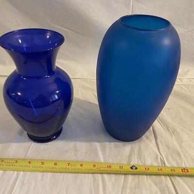Blue Glass vases