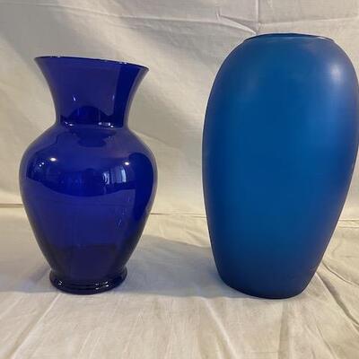 Blue Glass vases