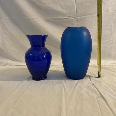 Blue Glass vases