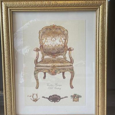 4 Victorian Chair prints