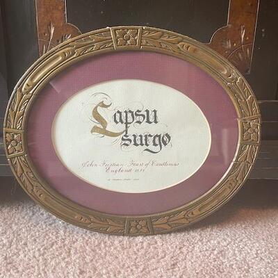 Lapsu Surgo Calligraphy art