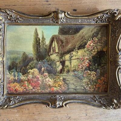 Gold Foil Etching Print, Cottage Painting and Venice painting - see pics