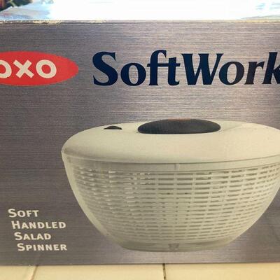 Lot 143  Boxed Core Bamboo Salad Set & OXO Soft Works Salad Spinner 