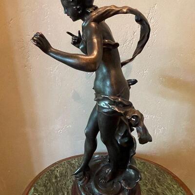 Auguste Moreau 19th C Bronze Figure L'Education de L'Amour