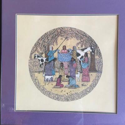 Harvesting print by Jean Bales, Signed and Numbered