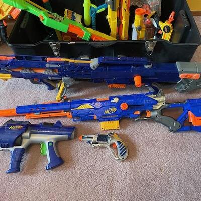 Kid's wooden blocks and Nerf Guns (Trunk NOT included)