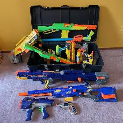 Kid's wooden blocks and Nerf Guns (Trunk NOT included)