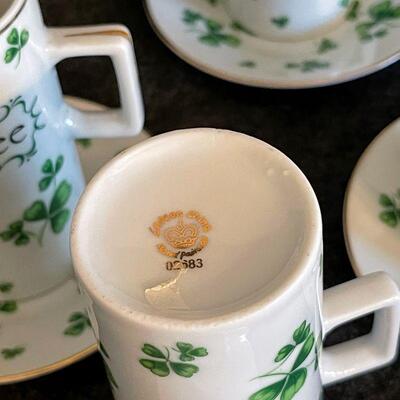 Lot 153  Vintage Lefton Irish Coffee Cups & Saucers