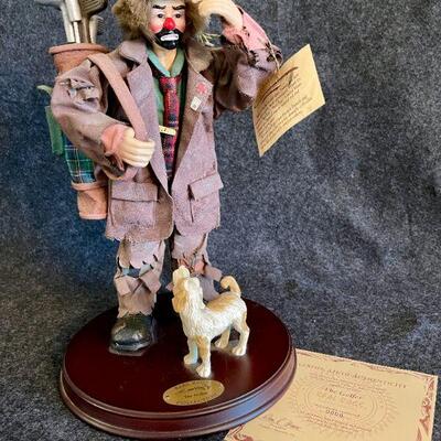 Lot 167  Emmett Kelly as The Golfer Real Rags COA 