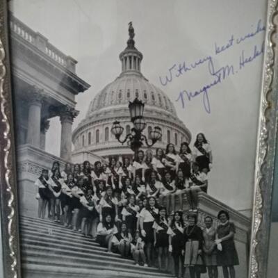 Margaret Heckler  ~ 1st woman to be named Designated Survivor.  autographed photo