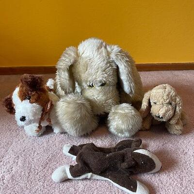 4 Dog plush toys