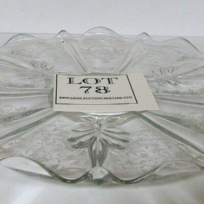 Fostoria Navarre 14" Round Tort Plate Very Pretty