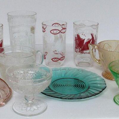 Lot of Vintage Depression Era Glassware 