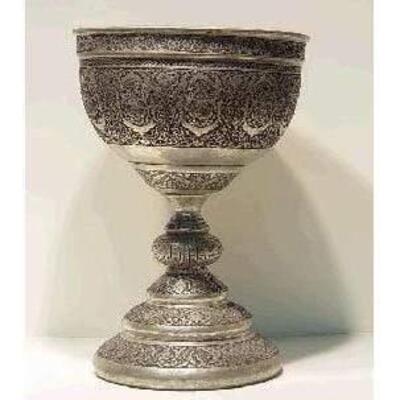 Fine Art Persian Engraved Copper Antique 23"x19" Retail $12101.04
