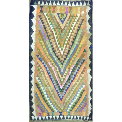 Persian Seneh Vintage Kilim 7'0"x4'0" Retail $2178
