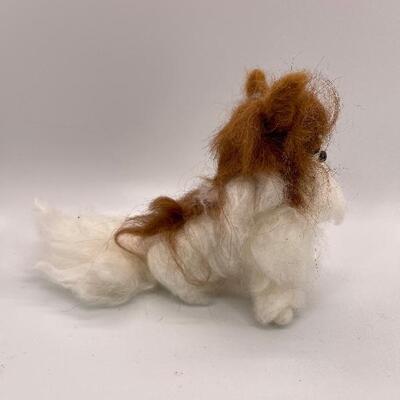 Art Doll Plush Papillon Pomeranian Dog Figurine 