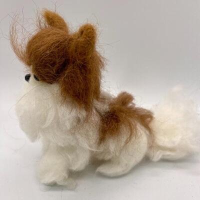 Art Doll Plush Papillon Pomeranian Dog Figurine 