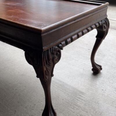 Carved Mahogany Chippendale Style Coffee Table