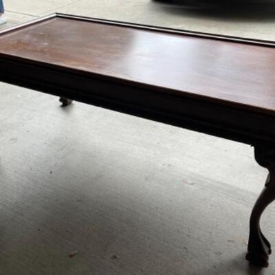 Carved Mahogany Chippendale Style Coffee Table