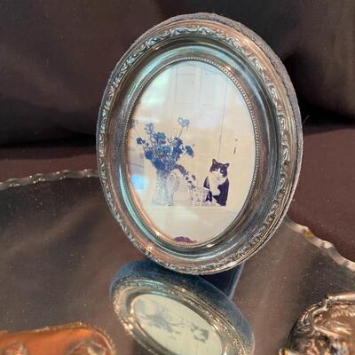 Lot 90 - Sterling & Metal Treasures with Mirror 