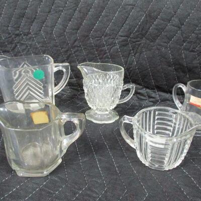 Lot 7 - Crystal Clear Glass Creamers