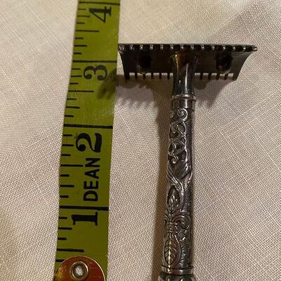 2 ornate razor handles