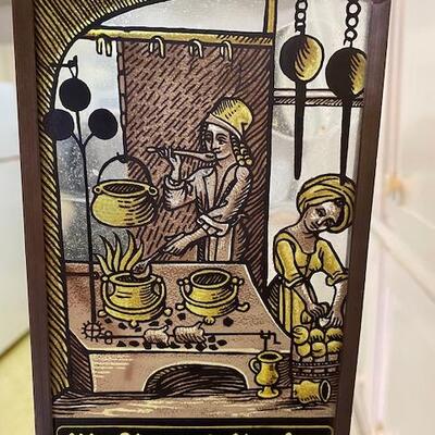 Stained glass wall hanging