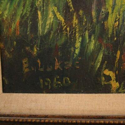 Lot #132: E Lukae 1960 Oil Painting on Board 