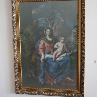 Lot #144: Catholic Classic Framed Print Madonna with Child 