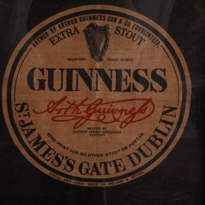 Lot #145: Vintage Guinness Framed Beer Towel