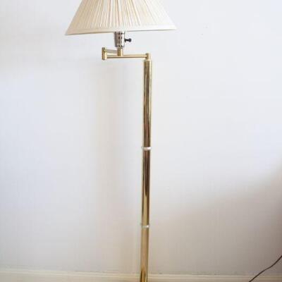 Lot #150: Vintage Brass Floor Swivel Lamp