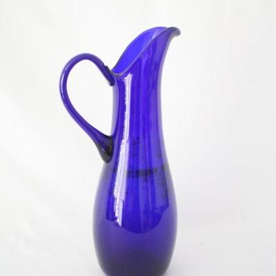 Lot #163: Decorative Blue Glass