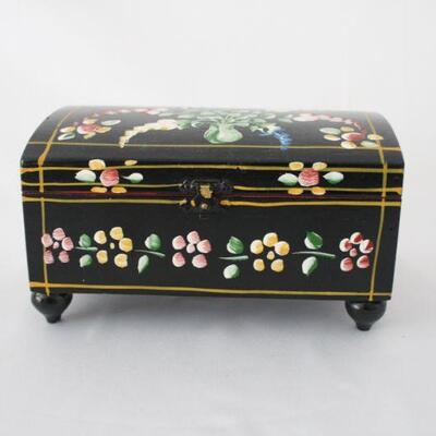 Lot #165: Vintage Hand Painted Mirror Box 